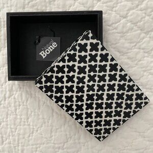 NWT Beautiful Black and White Bone Gift Box